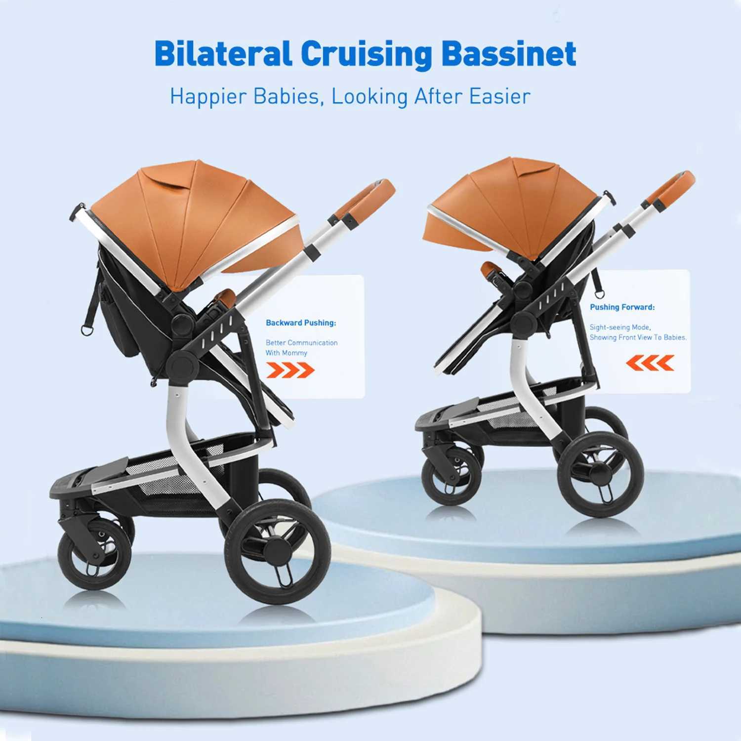 Baby StrollerStandard Pram Reversible Baby CarriageUnisex PuschairToddler StrollerBassinet Pram Suit Newborn Toddler W250910