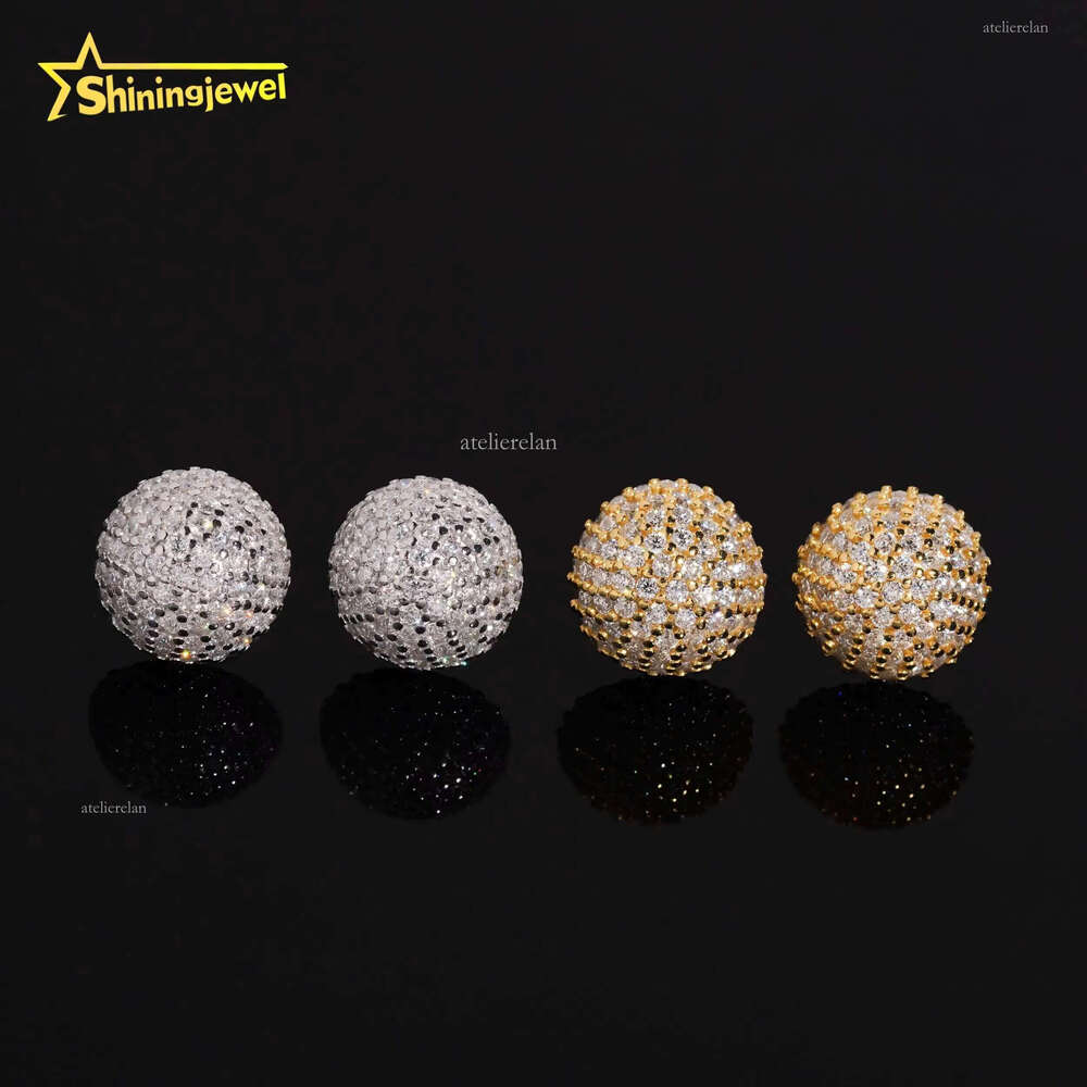 Custom Jewelry Pass Tester Stocks Sterling Sier VVS Sparkling Dia Moissanite Stud Earring Men Earrings