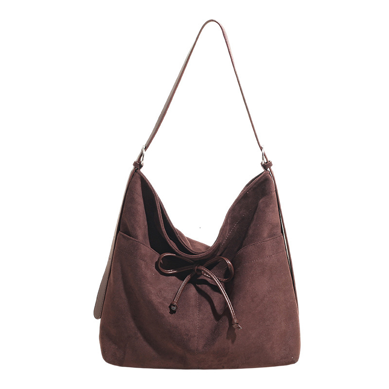 Free shipping designer Vintage Suede Versatile Tote Bag for Women New Trendy Commuter Bag Underarm Bag Large Capacity Fashion Crossbody Bag Shoulder B