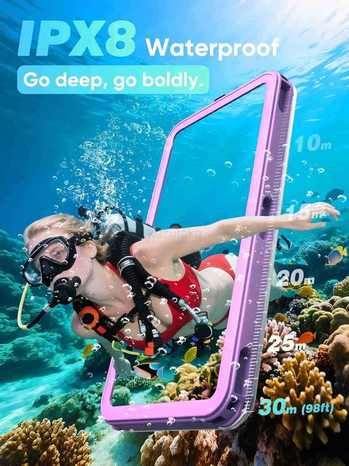 IPX8 Waterproof Phone Case 75 2025 Upgraded underwater phone cases for snorkeling and DivingUniversal Dry Bag Pouch Fit for iPhone 16 Pro Max 15 14 S2
