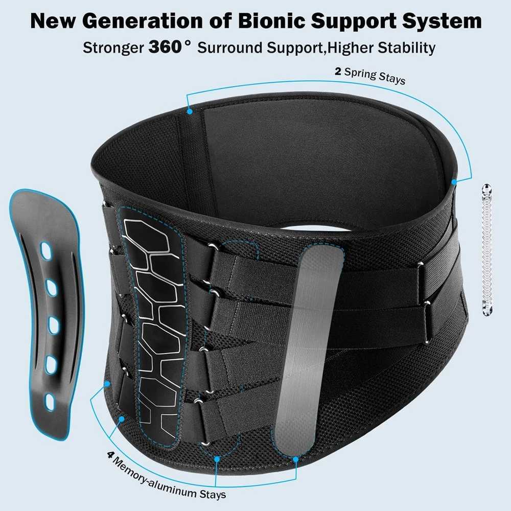 Lower Back Brace for Pain ReliefBack Support Belt Flexible Lumbar Support Waist Belt for Lifting At WorkScoliosis Pain Relief W250910