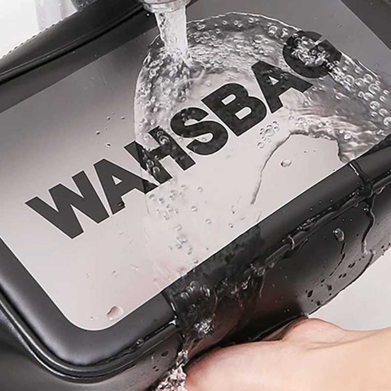 PVC Portable Travel Cosmetic Bag Storage Bag Large Capacity Wash Bag Waterproof Beauty Case Makeup Organizer Female TransparentXJ250910