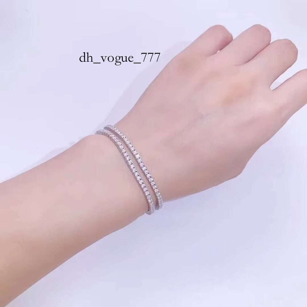Fine Jewelry Bracelets 2-5mm Sterling Sier Hip-Hop Single Row Chain Moissanite for Women Tennis Bracelet