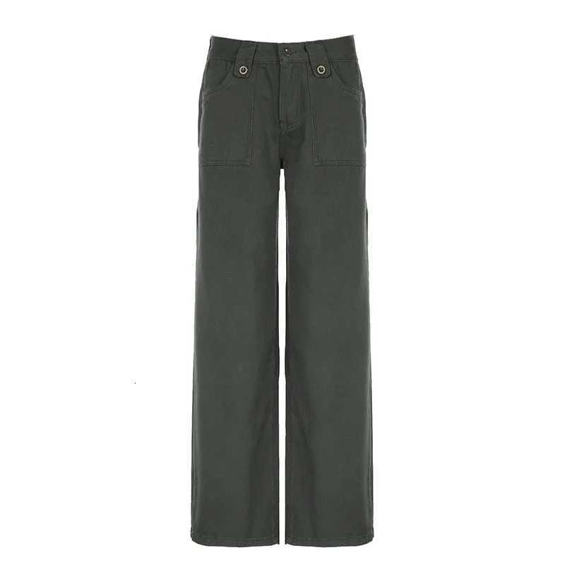 Low Waisted Flare Jeans Streetwear 2000s Clothes Y2k Women Bottom Belted Cargo Vintage Denim Pants P67DI27 Z250910