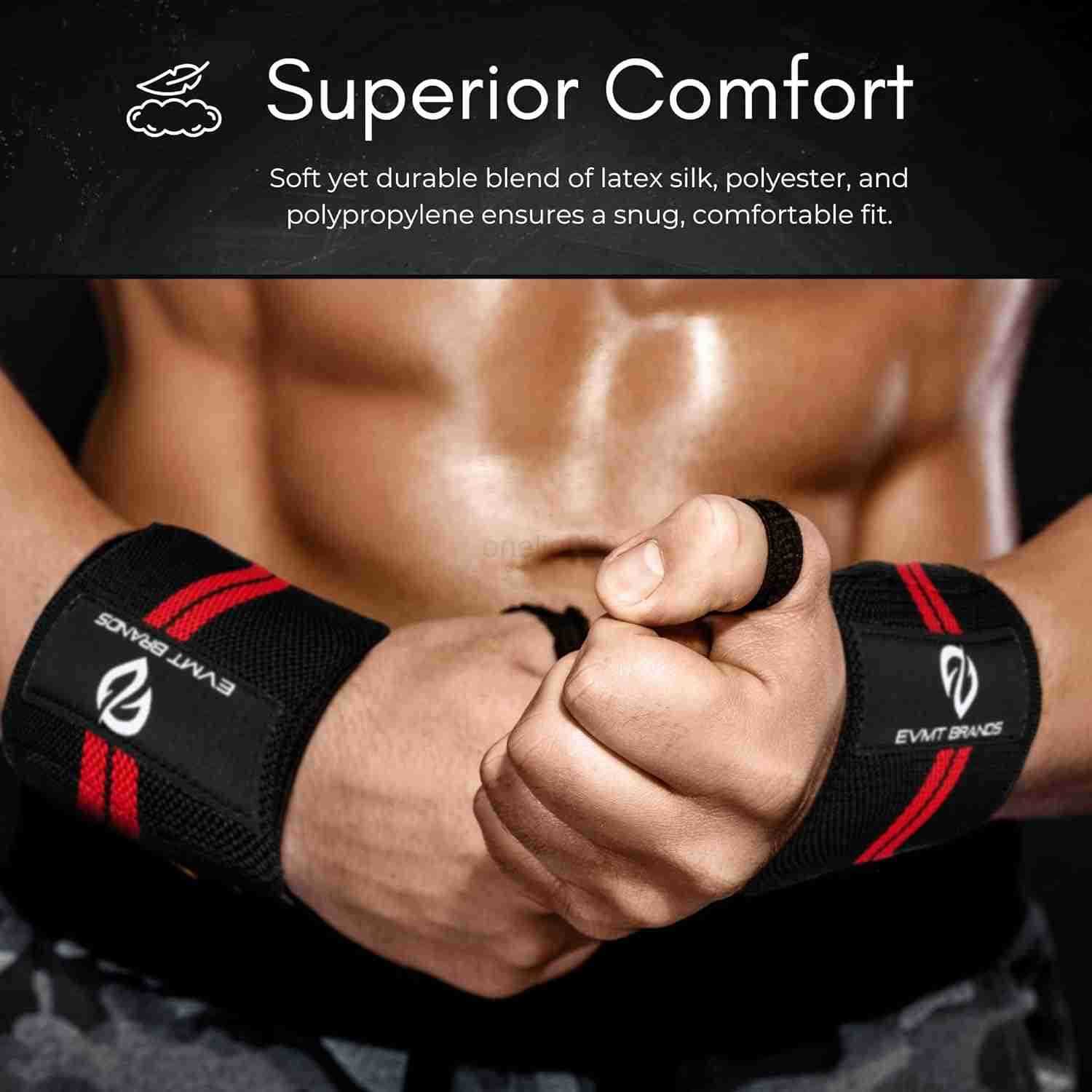 Wrist Wraps 18in Durable Straps for Weightlifting Enhanced Wrist Support Ideal Lifting Straps for Strength Training W250910