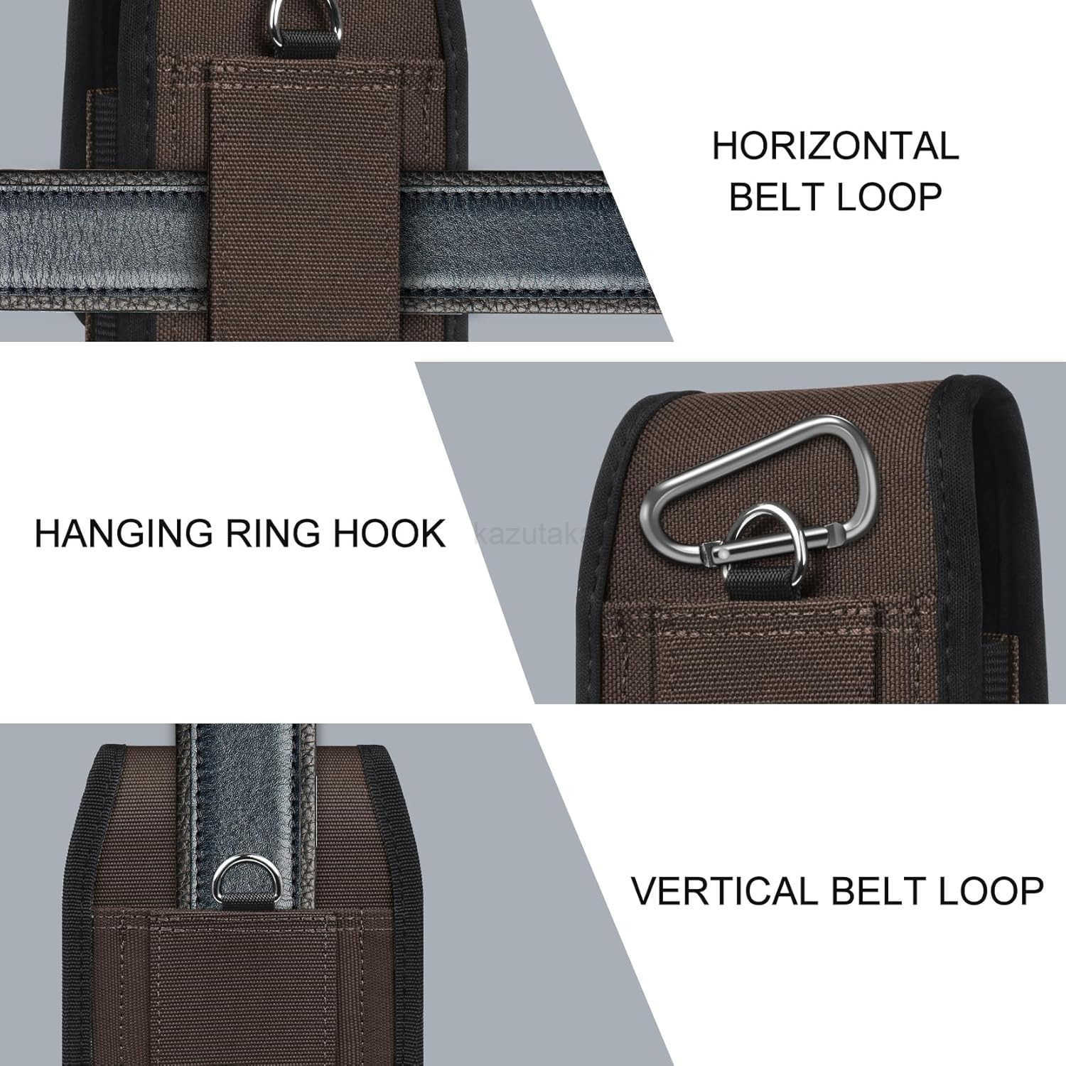 Cell Phone Pouch Nylon Belt Holster Case Compatible with Phone Z250910