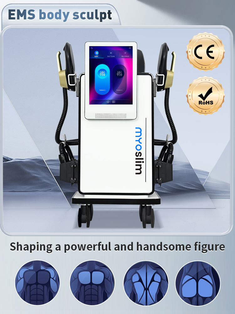Ems Professional 5 Handles Slimming Muscle Stimulator Body Sculpting Machine 6500W 200HZ With Pelvic Floor Pad