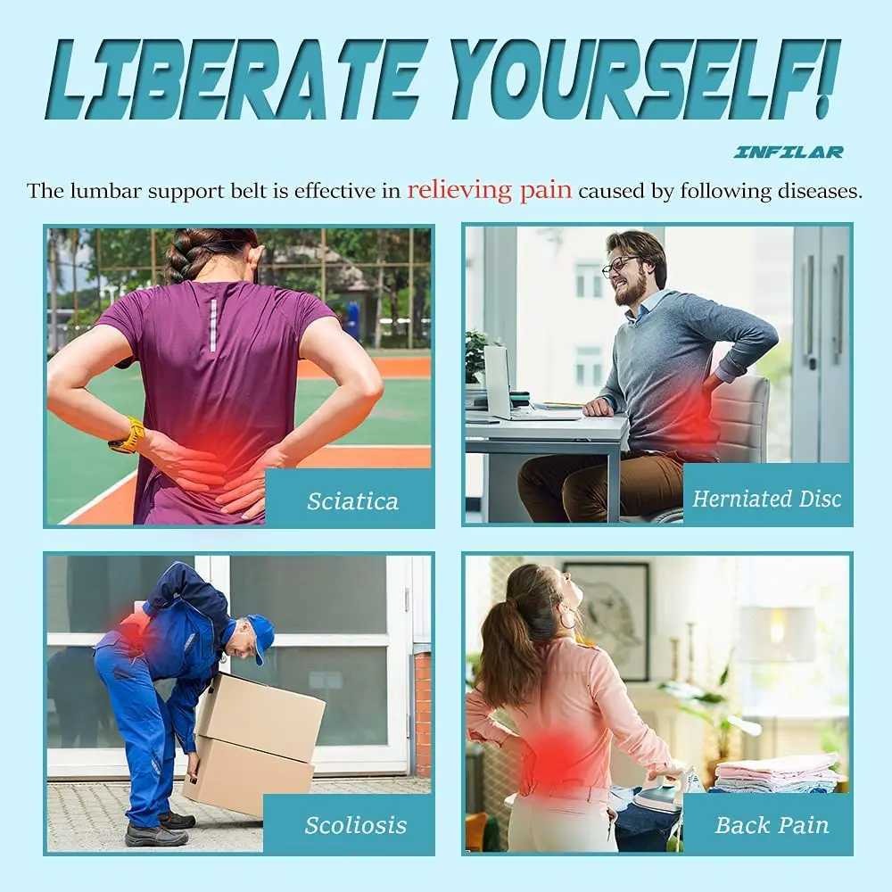 Double Pull Back Lumbar Support Belt Waist Orthopedic Corset Men Women Spine Decompression Waist Brace Back Pain Relief W250910