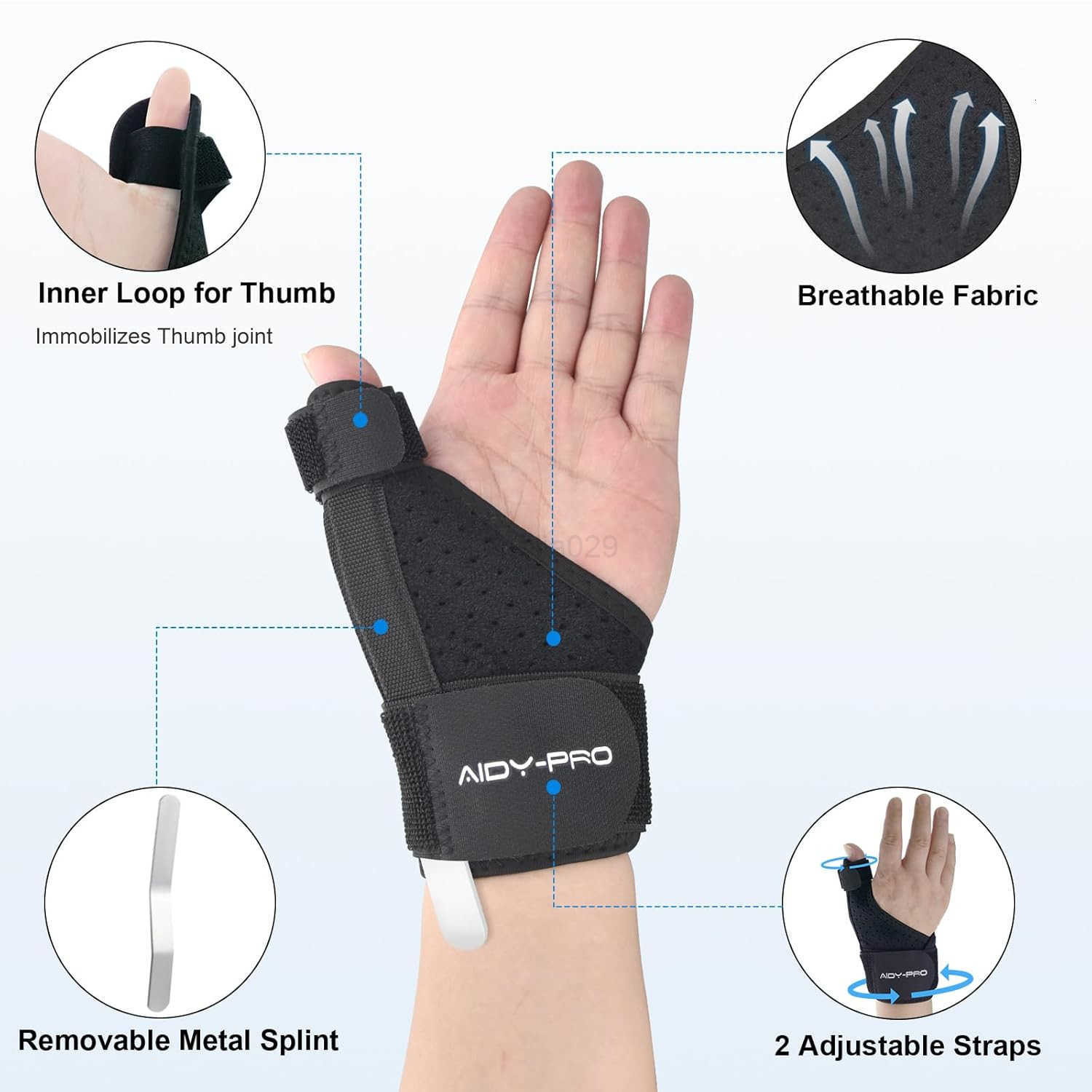 Thumb Brace Right Hand or Left Hand for Arthritis Pain and Support Wrist Brace Thumb Spica Splint Stabilizer for De Quervains Tendonitis Arthritis Cmc