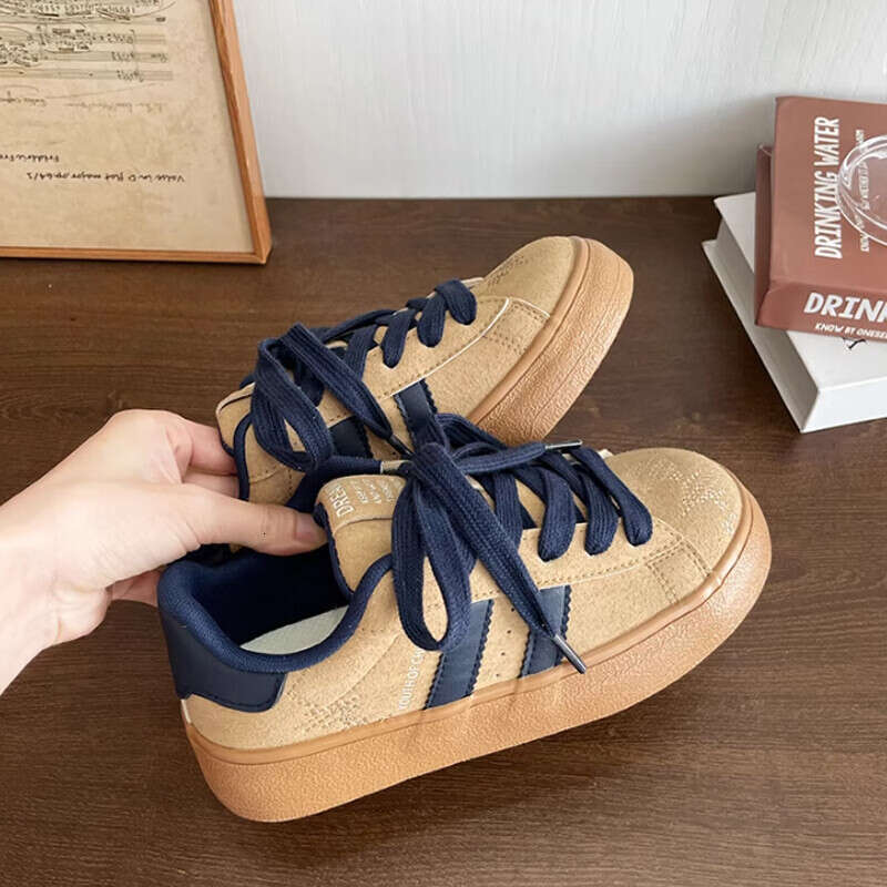 Women's Sneakers 2025 Spring New Niche Versatile Thick-Soled White Casual Sports Training Shoes