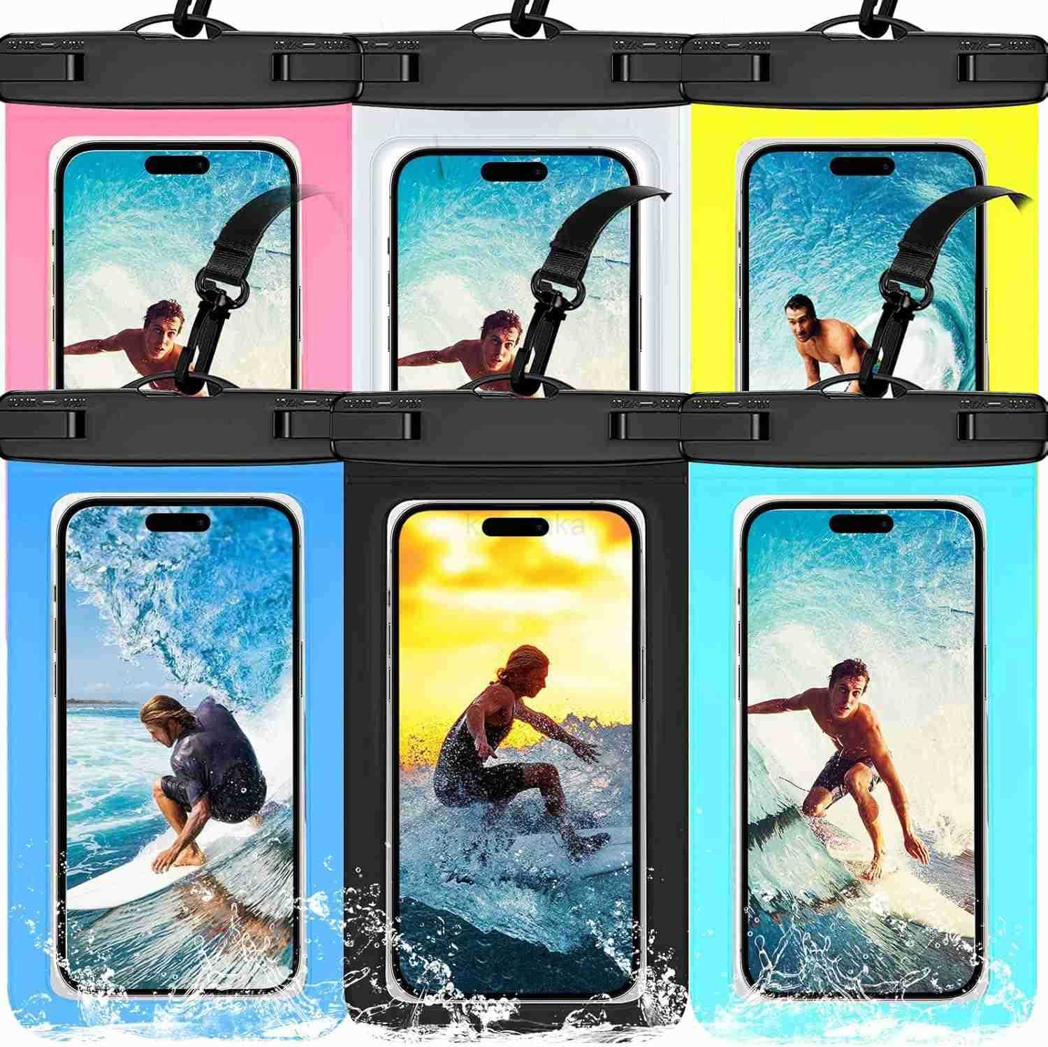 3 Pack Waterproof Phone Pouch IPX8 Universal Waterproof Case Dry Bag Phone Protector for iPhone 15 14 13 12 11 Pro Max Plus XS XR X 8 S23 S22 S21 S20 