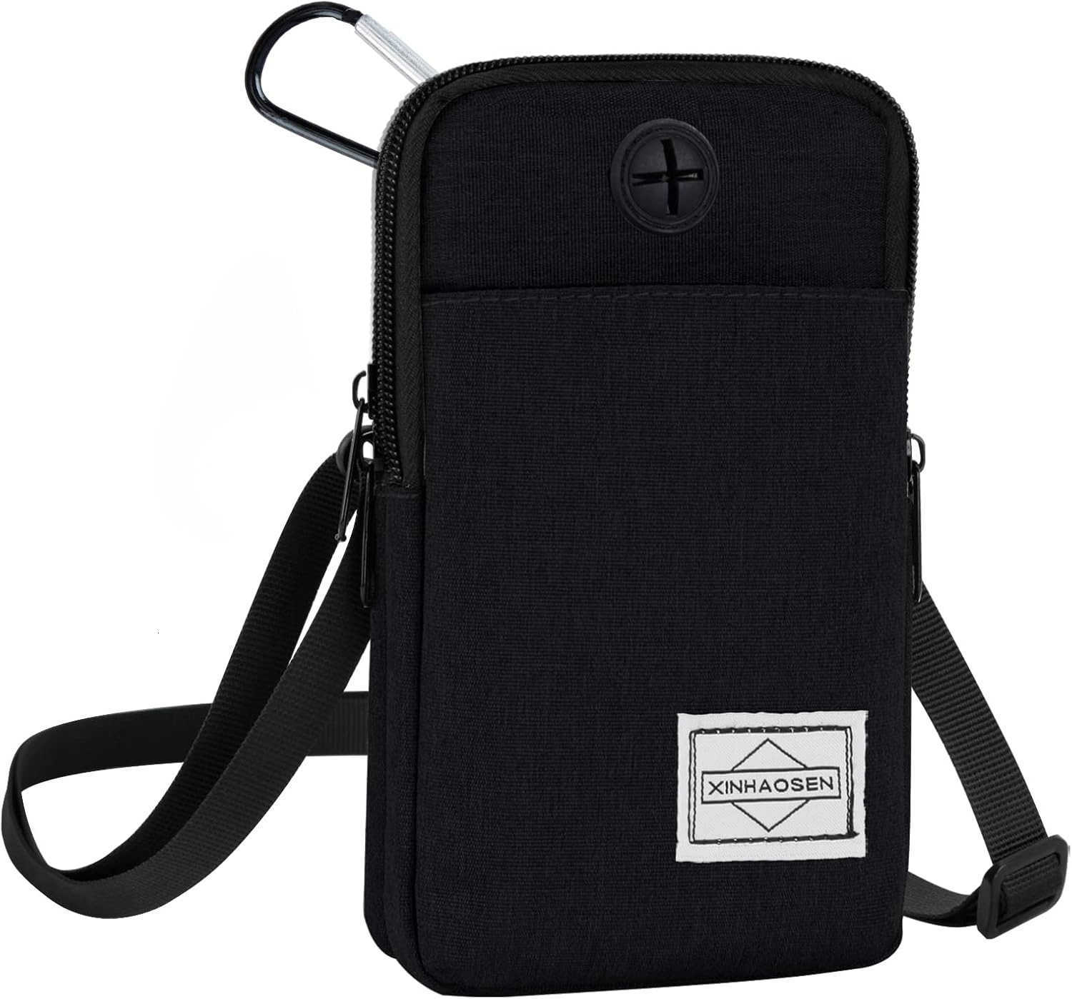 Cell Phone Purse Waist Pack Bag Travel Crossbody Bag Wristband Sport Armband Wallet with Removable Shoulder Strap Black Z250910