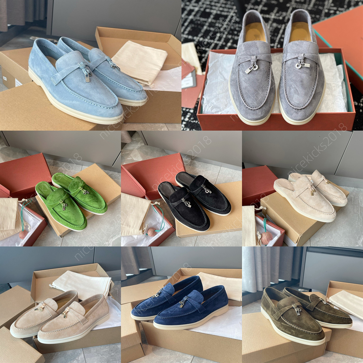 Luxury Designer Slippers Flip Flops Womens Summer Walk Charms Sandals Mens Loafers Woody Mules Suede Top Grade Half Slides Scuffs Scarpette da donna Pantoufles