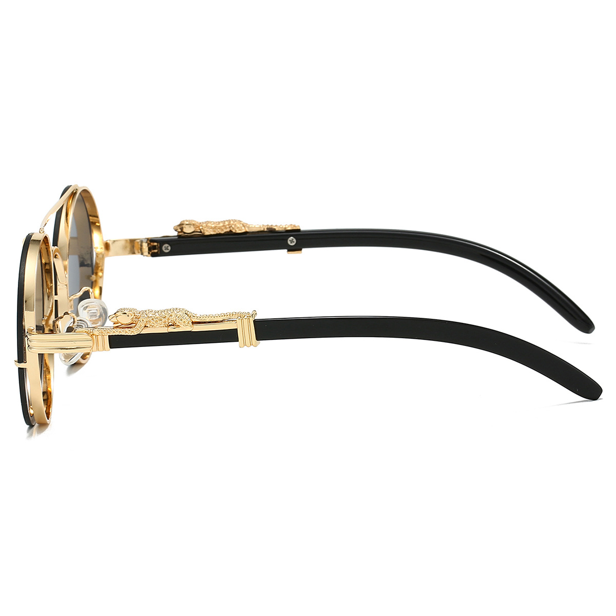 Sunglasses KAMMPT Vintage Round Men Fashion Double Bridge Multicolor Shades Women Retro Trendy Design Sun Glasses