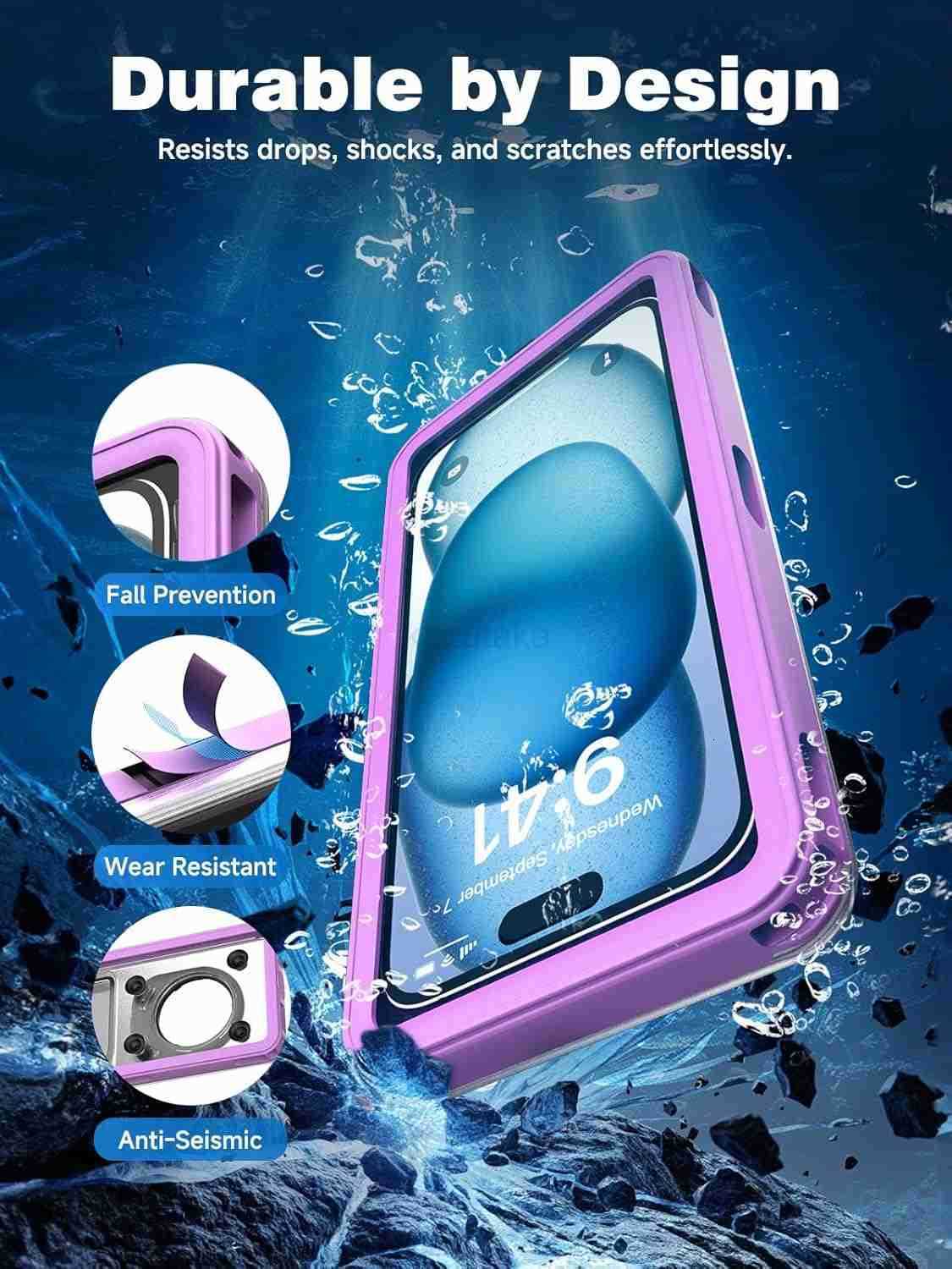 IPX8 Waterproof Phone Case 75 2025 Upgraded underwater phone cases for snorkeling and DivingUniversal Dry Bag Pouch Fit for iPhone 16 Pro Max 15 14 S2