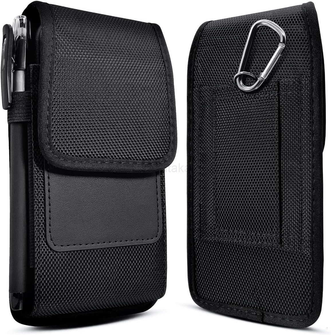 Belt Holster for Plus Pro Max iPhone 16 15 14 13 12 11 Xs Max and Plus S25 S24 S23 S22 S21 FE S20 FE Cell Phone Nylon Holder Clip Case Pouch Fits Phon
