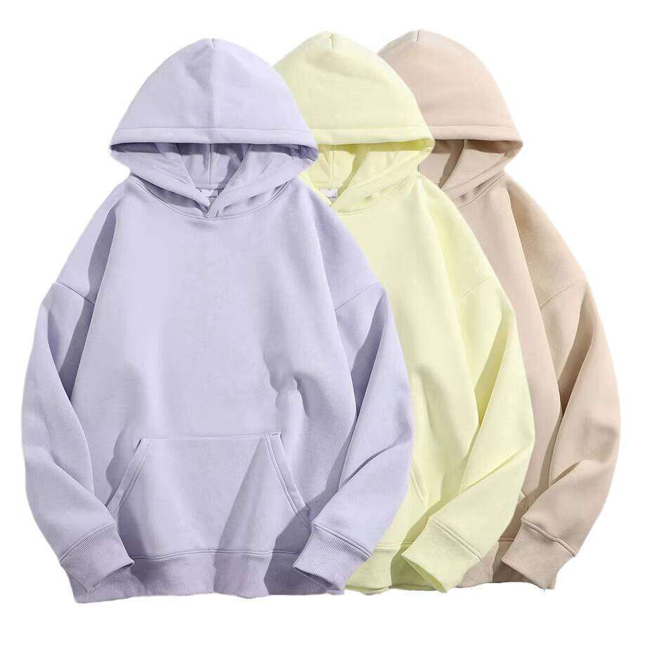 100% Cotton Blank Heavyweight Cordless Oversized Embroidered Men's Hoodie