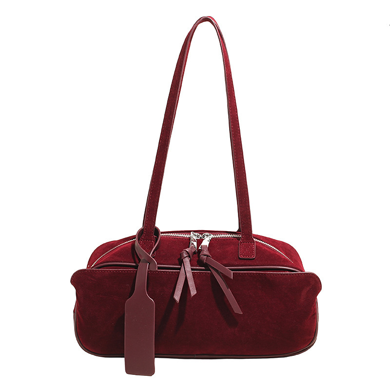 Free shipping designer Korean Version New Matte Bowling Bag Underarm Bag Simple Fashion Handbag Shoulder Bag Large Capacity Commuter Bag Crossbody Bag