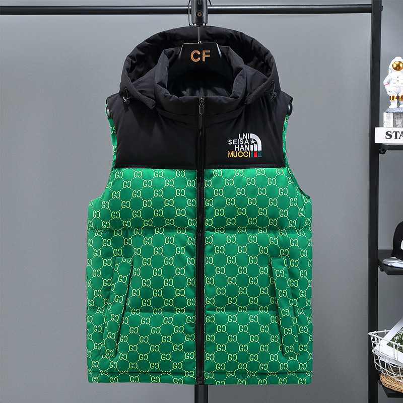 Free shipping designer Mens Vests hot sales classic light luxury autumn and winter new item trend sleeveless warm vest for outer wear hooded camisole 