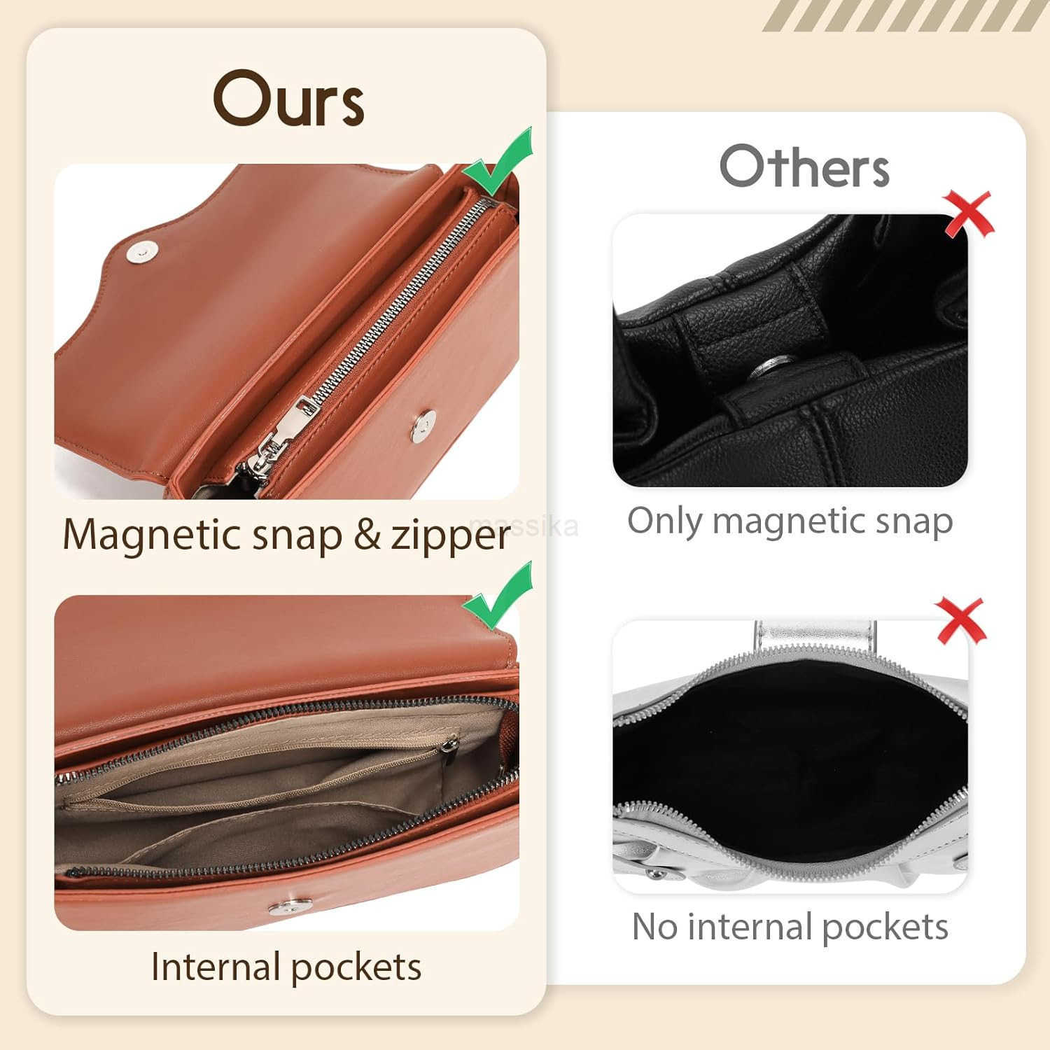 Womens Shoulder Bags Small Y2K Mini Purse with Vegan Leather M250909