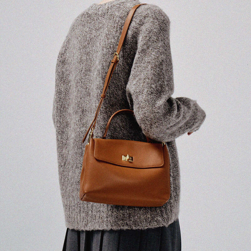 New Soft Cowhide Commuter Handbag Shoulder Simple Large Capacity Crossbody Women's Bag