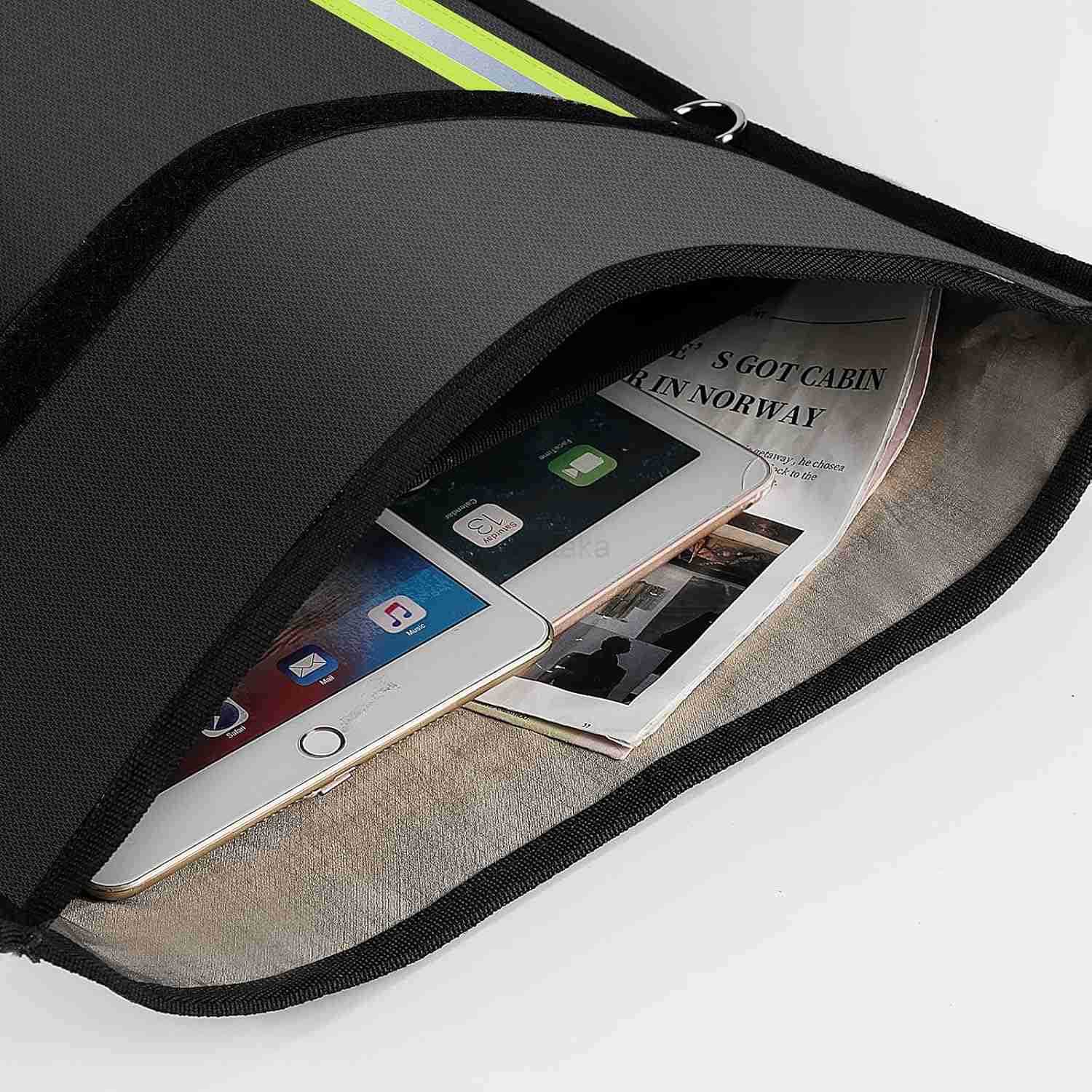3Pack Fireproof Faraday Bag for Laptops Tablets Radio Cell Phone Car Keys RFID Signal Blocking Bag Shielding Cage Wallet Case AntiTheft Pouch AntiHack