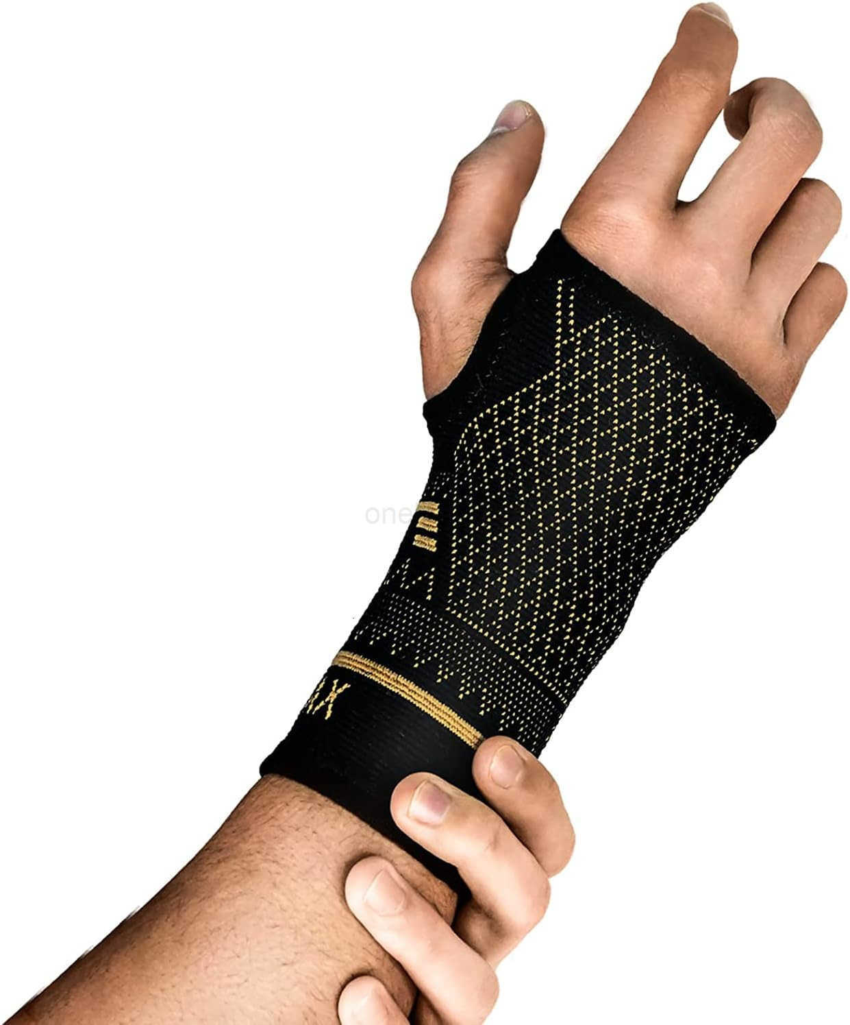 Copper Wrist Compression Sleeve 1 Pair Comfortable Hand Brace Support for Arthritis Tendonitis Sprains Workout Carpal Tunnel Left Right Women and Men 