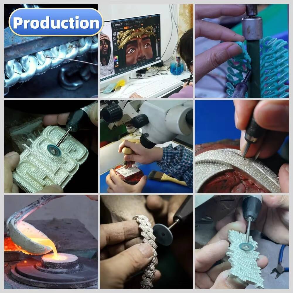 Pass Diamond Tester 925 Silver Hip Hop Moissanite Diamond Infinity Cuban Link Chain Iced Out Luxury Rapper Fashion Jewelry