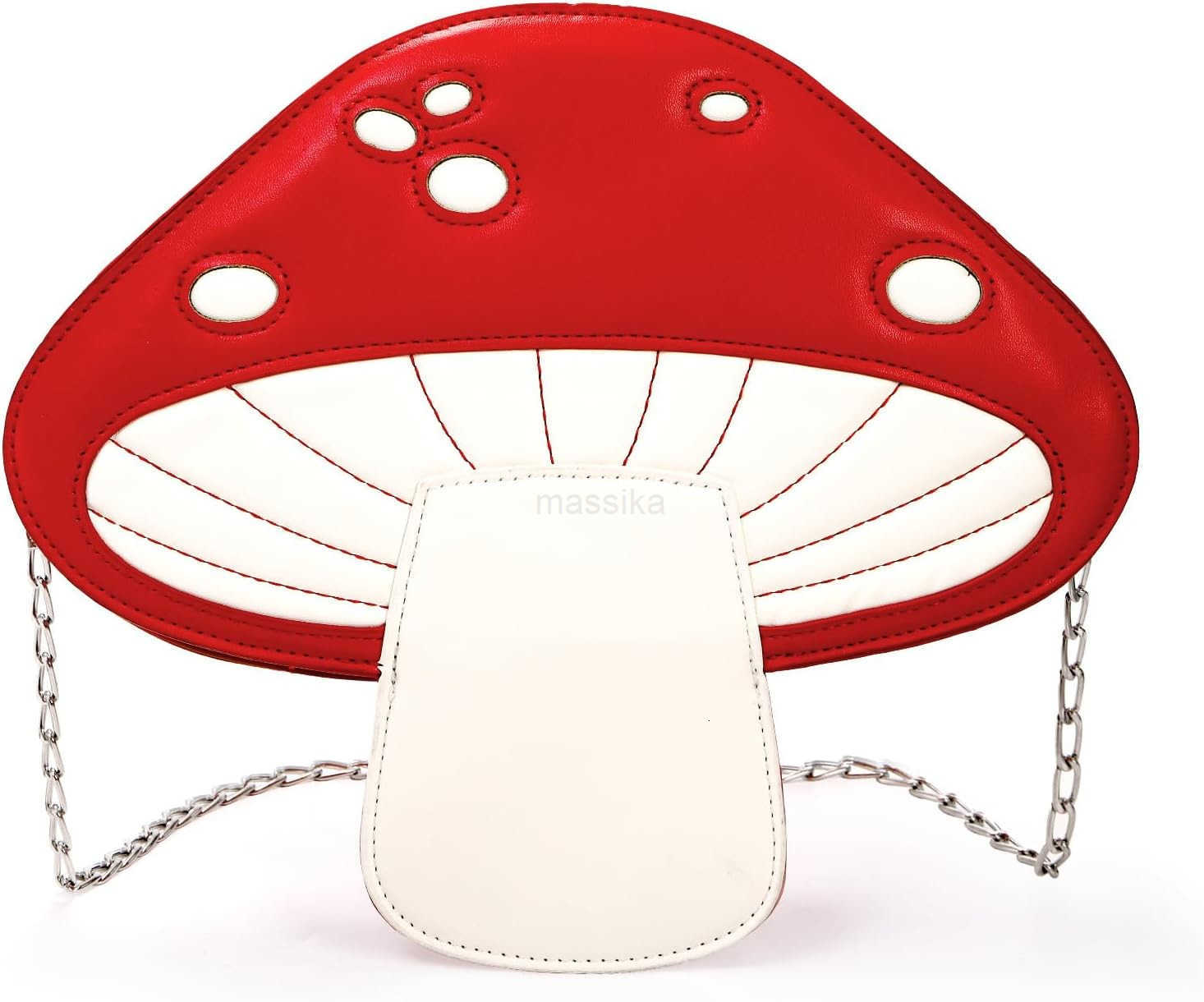 Mushroom Crossbody Purses PU Leather Shoulder Bags with Strap Cute Unique Purses for Women Girl Lovely Novelty Mushroom Gifts M250910
