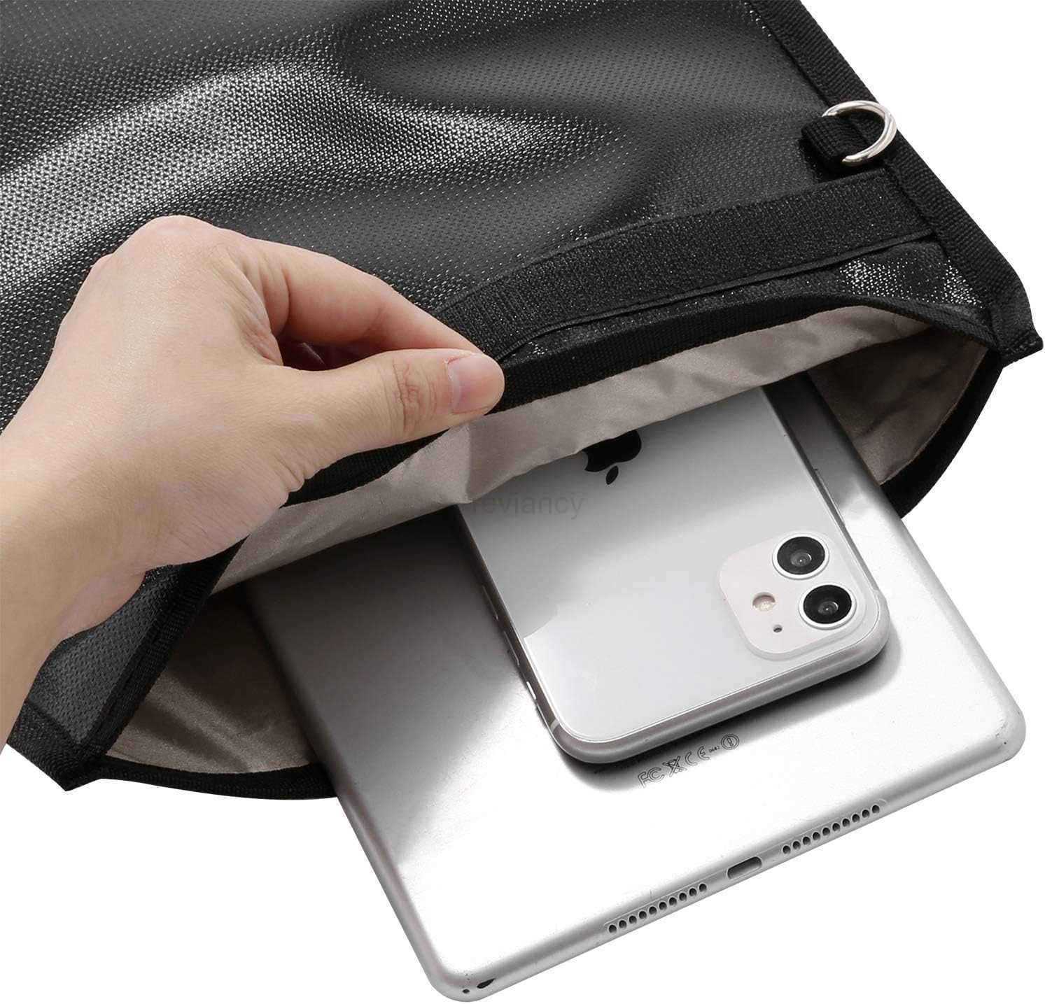 Bag 15 x 10 inches Faraday Cage Cell Phone Signal Jammer Faraday Key Fob Protector RFID Faraday Pouch Signal Blocker AntiTheft Pouch AntiHacking Case 