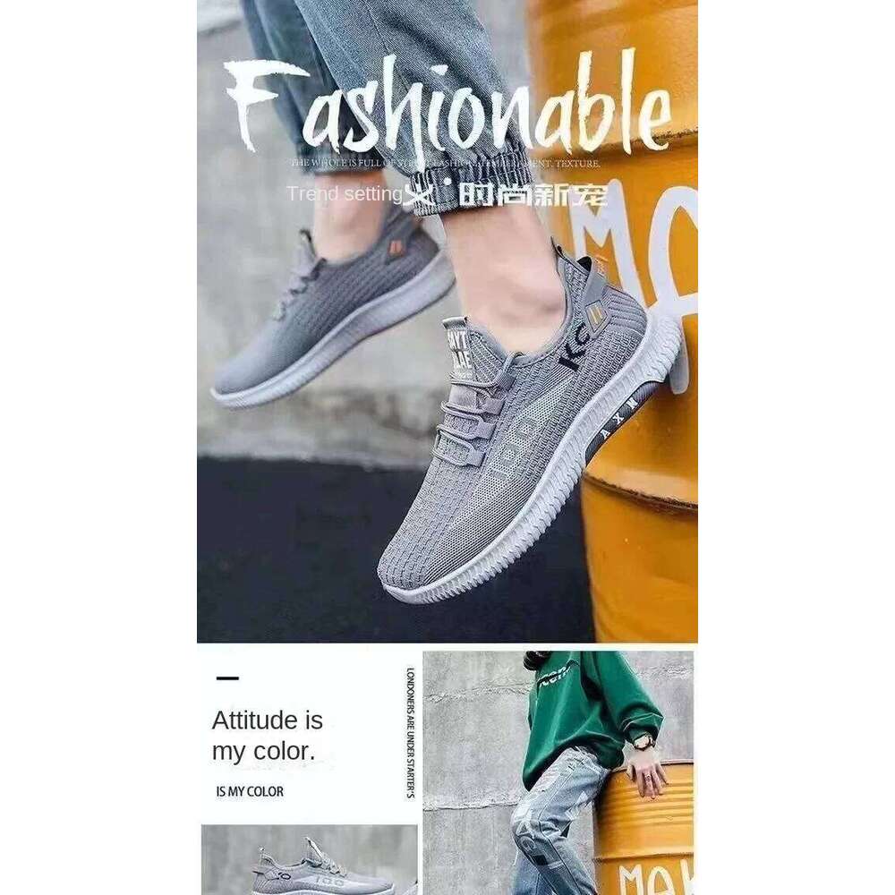 Summer New Casual Shoes Men's Breathable Mesh Sports Shoes Light and Comfortable Trendy Sports Shoes Zapatos De Hombre