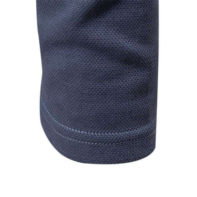 Spring Autumn New Men's Washed Long Sleeve Casual Solid Color Top with Collar, Trendy Lapel and Versatile Polo
