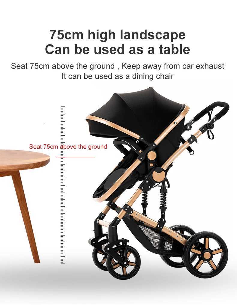 Baby Stroller 2 in1 Light Stroller Baby Cart Baby Newborn Items Pram Baby Strollers with Four Wheels Multiple Carriage Baby W250910