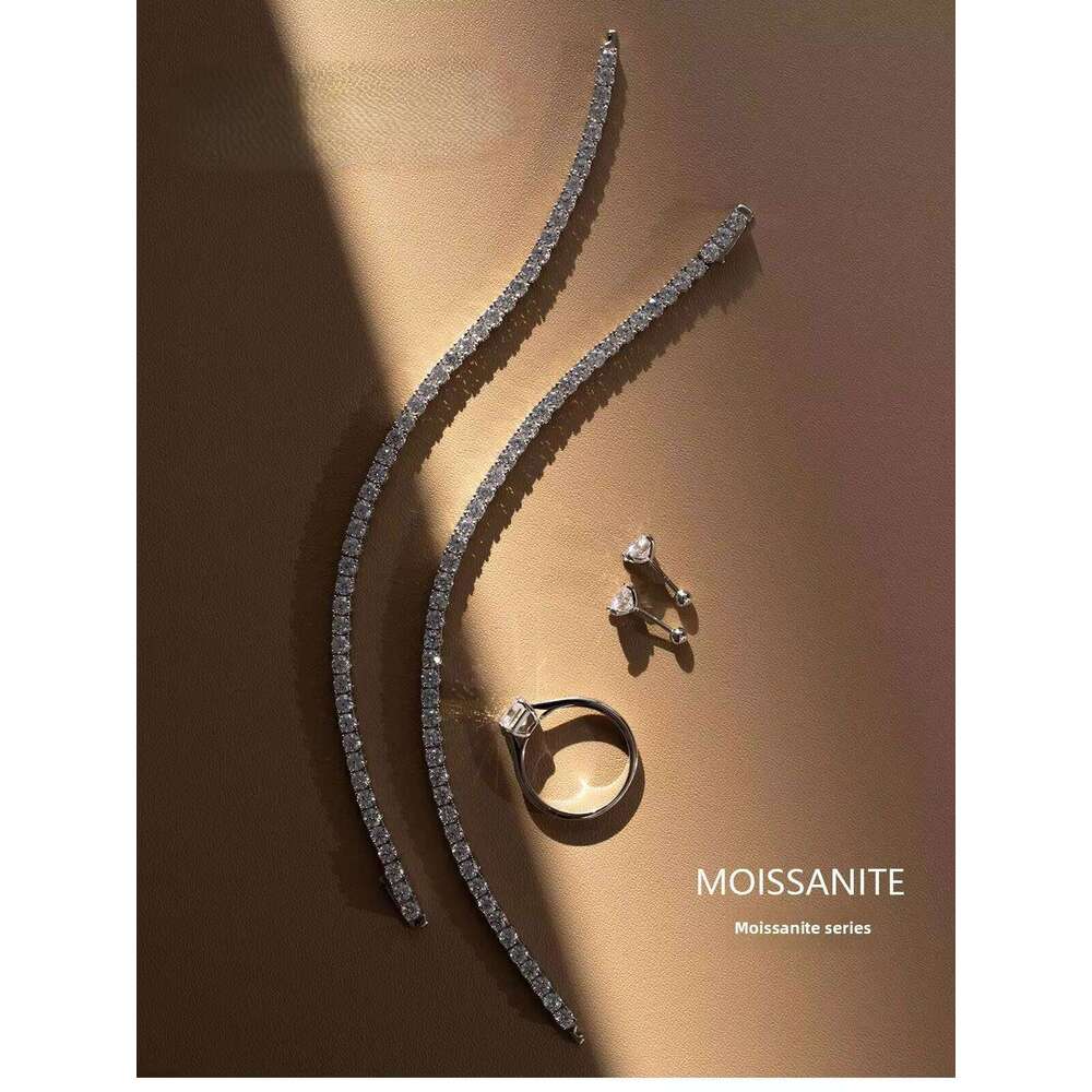 GRA Certified 3mm Moissanite Tennis Bracelet Sterling Sier Dainty Bangle Jewelry Gift for Women