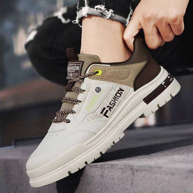 Men's Work Shoes 2025 New Autumn Waterproof Non Slip Height Increase Casual Shoes Comfortable Fashion Vintage Outdoor Sneakers