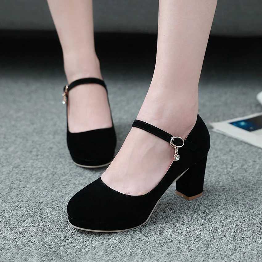 Classic Velvet High Heels Shoes Female Sexy Straps Black Blue Womens Heeled Platform Everyday Casual Shoes Dress Pumps Ladies W250910