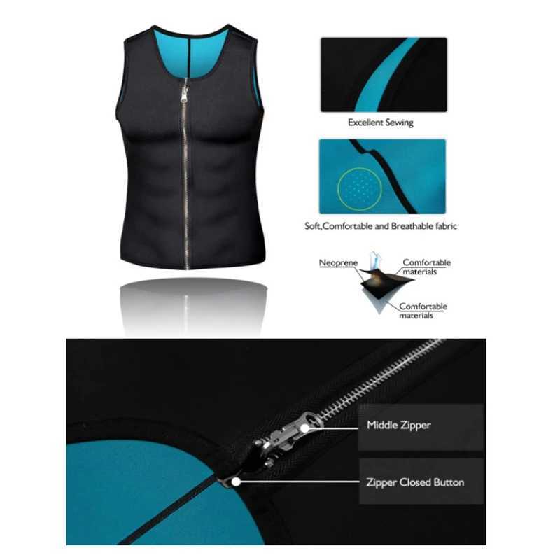 Men Slimming Vest Sauna Sweat Vest Body Shaper Neoprene Tank Top Abdomen Control Waist Fat Burning Shapewear W250910