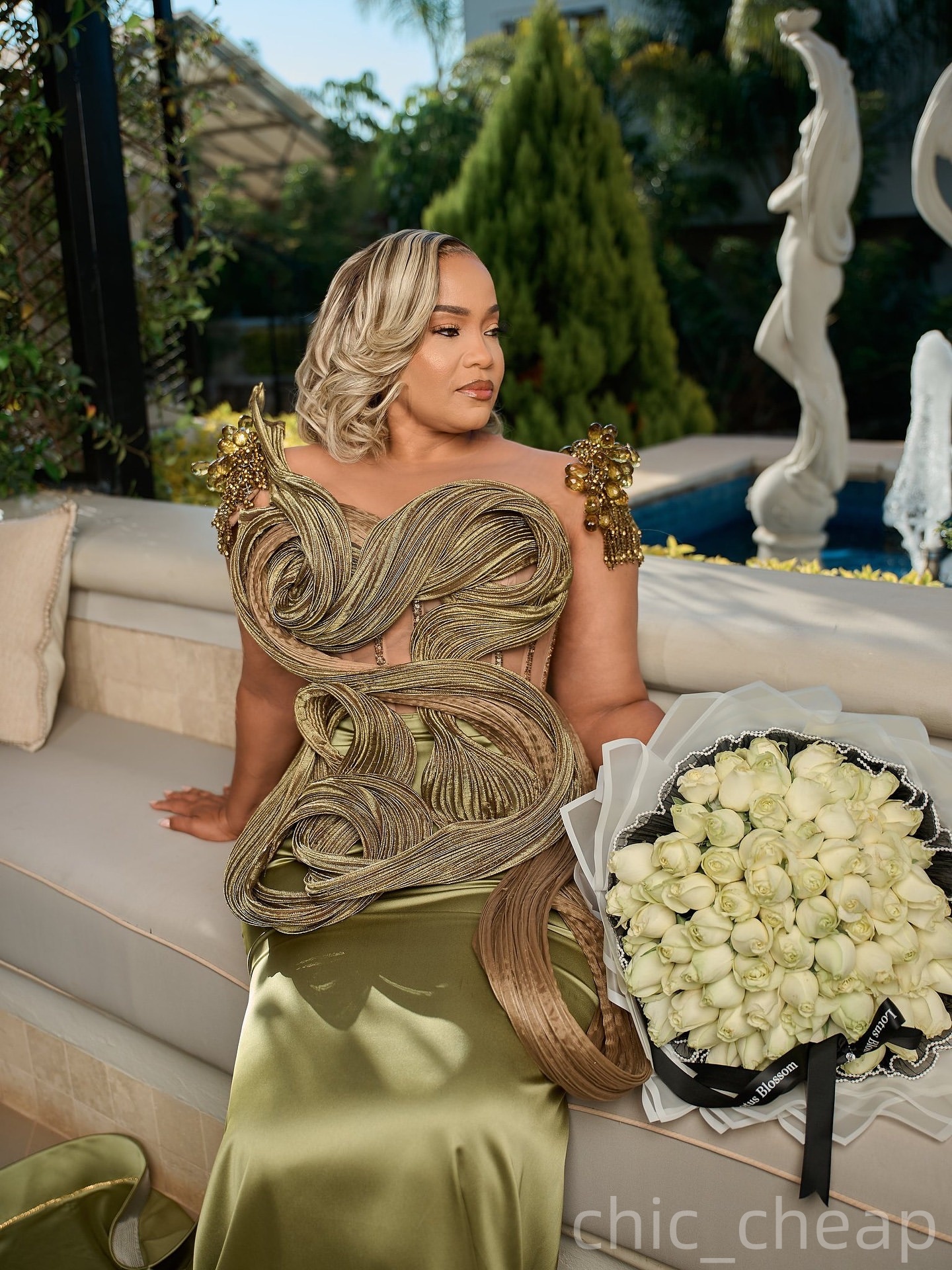 Olive Green Mermaid Prom Dresses 2025 Rhinestones Beaded Satin Evening Formal Party Second Birthday Engagement Gowns Plus Size Dress For Special Occas