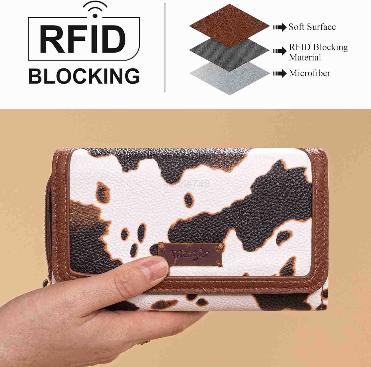 Wallet for Women Minimalist Clutch Wristlet Purse RFID Blocking CARD HolderZ250910