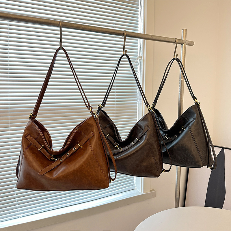Free shipping designer Minimalist Large Capacity Multi-Back Tote Bag for Women Casual Versatile Commuter Bag Solid Color Shoulder Bag High-End Crossbo