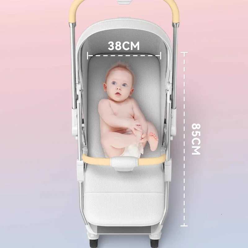Highview Sitting and Lying Baby Stroller Twoway Shockabsorbing Foldable Portable Stroller for Newborns W250910