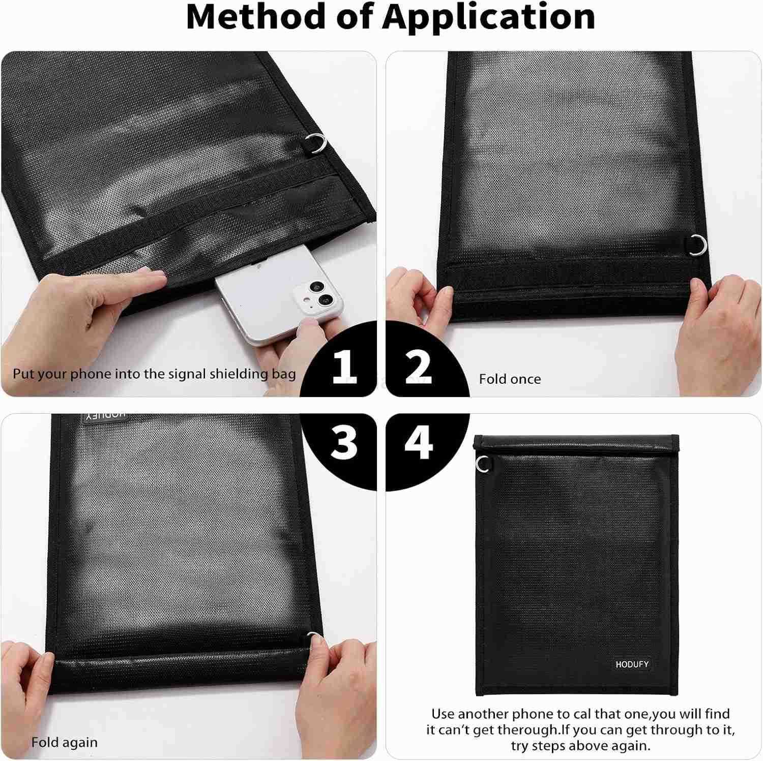 Bag 15 x 10 inches Faraday Cage Cell Phone Signal Jammer Faraday Key Fob Protector RFID Faraday Pouch Signal Blocker AntiTheft Pouch AntiHacking Case 