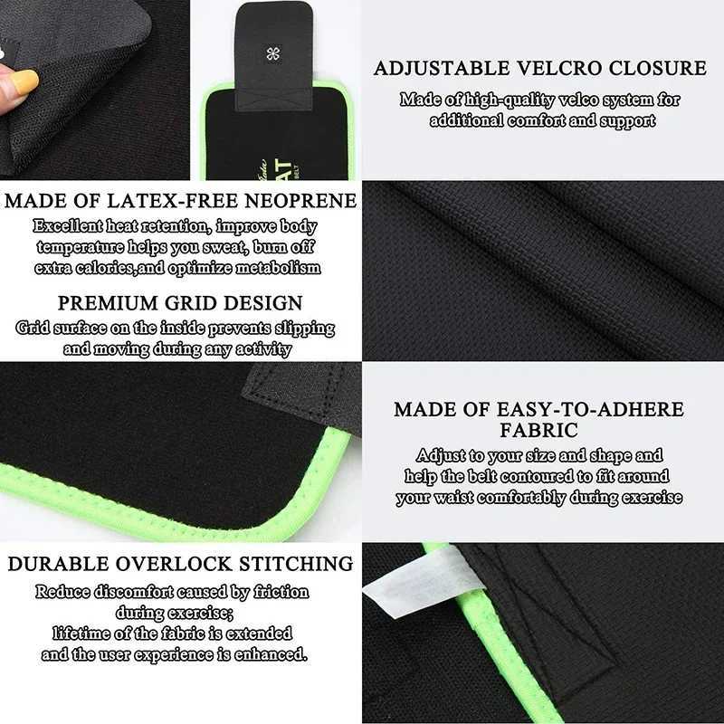 MISSMOLY Neoprene Waist Shapers Trimmer Belt Weight Loss Sweat Band Wrap Fat Tummy Control Sauna Girdle Lumbar Support W250910