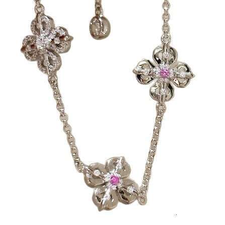 Light Exquisite Cross Vra Inlaid Double-Faced Pink Dia Bracelet New Chinese Fashion Design Jewelry