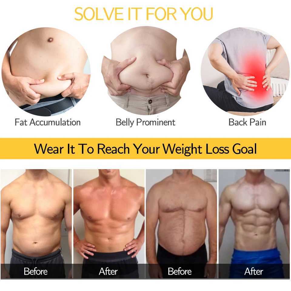 Men Waist Slimming Body Shaper Fitness Belt Weight Loss Fat Burning Sport Girdle Sweat Trimmer Workout Cincher Shapewear W250910