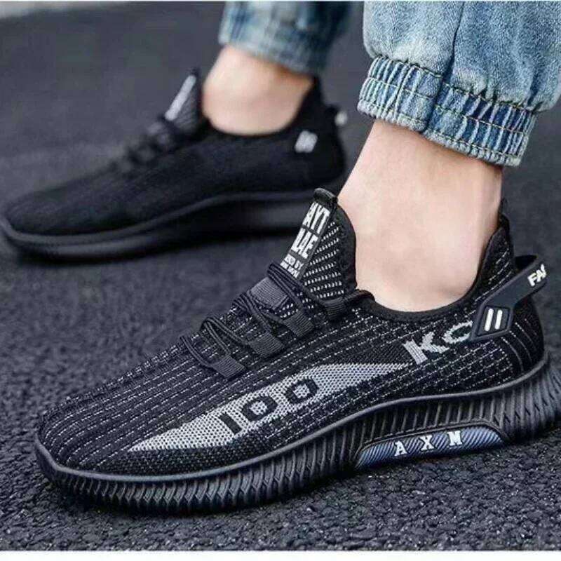 Soft soled summer mesh shoes, breathable mesh shoes, anti slip and wear-resistant, casual low cut men's shoes, sports shoes