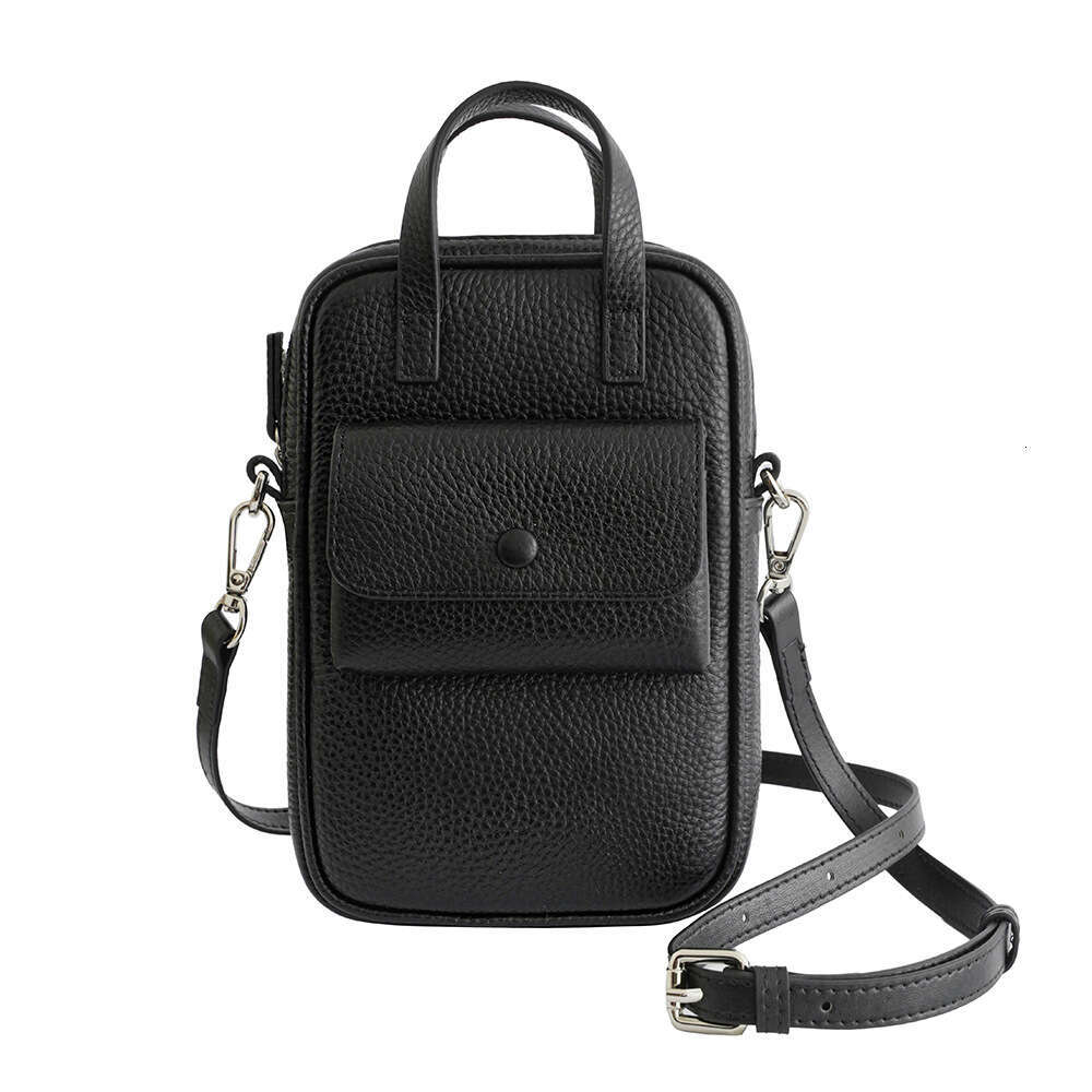 Genuine Leather for Women, Top Layer Cowhide, Vertical Large Capacity Handbag, Small Square Bag, Korean Style Single Shoulder Phone Crossbody Bag desi