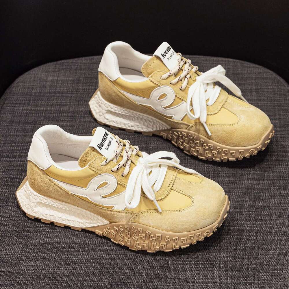 Dexun Thick-Soled Sneakers for Women, Versatile Super Popular White Shoes, 2025 Spring New Korean Style Casual Sports Shoes