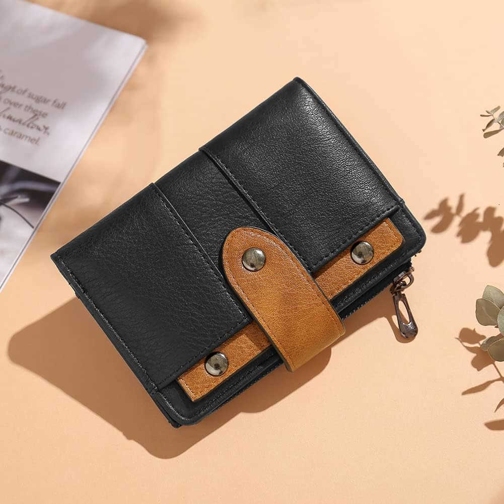Small Wallet for Women Leather Slim Womens Wallet Bifold Multi Card Holder Organizer Designer with Removable ID WindowZ250910