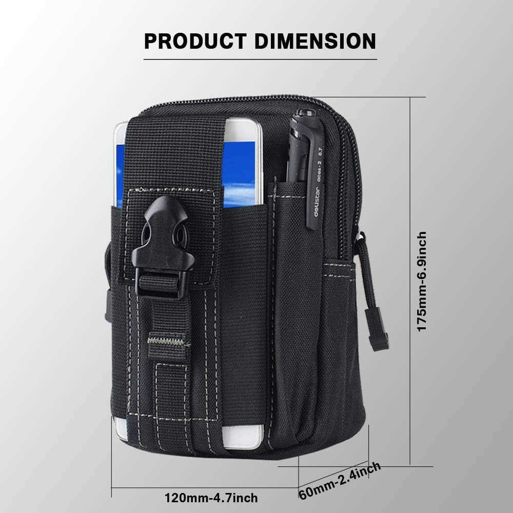 Tactical Waist Belt Bag Universal Outdoor EDC Military Holster Wallet Pouch Phone Case Gadget Pocket for iPhone X 8 7 6 6s Plus S8 S7 S6 S5 S4 S3 Note
